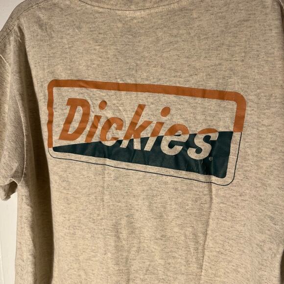 Dickies logo cream heather skateboarding t-shirt tee size medium - Picture 4 of 6